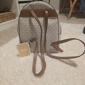 Michael Kors Tan and Cream Women's Backpack
